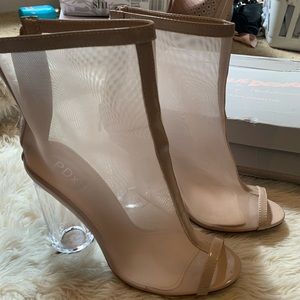 Nude/ clear heels